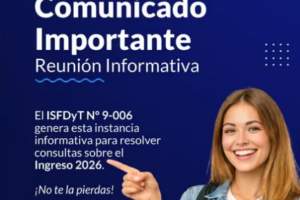 Convocatoria a Reunión Informativa sobre el Ingreso 2026